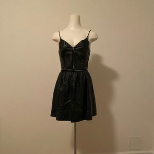 🆕 Zara W&B Collection blk faux leather dress